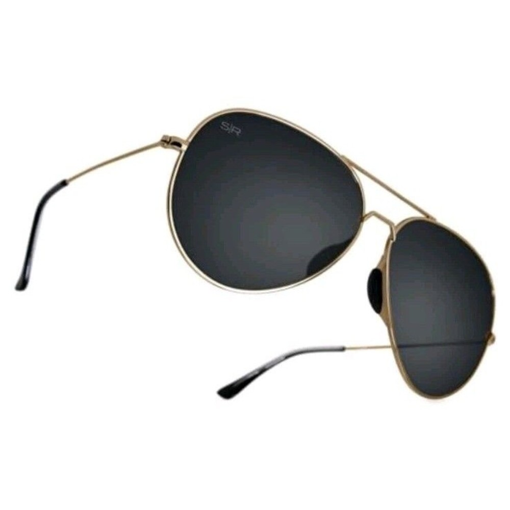 Shady Rays Aviator Blackout Med Tangle Free Silver/Gray Aviator Av-1N Polarized